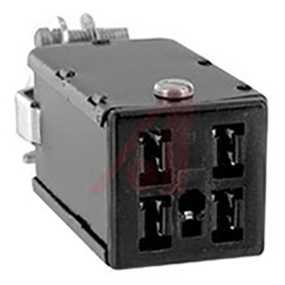 Cinch Connectors, 2400 Black Panel Mount Industrial Power Socket, Rated At 15.0A, 250.0 V, 2400