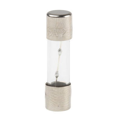 RS PRO 6A T Glass Cartridge Fuse, 5 x 20mm