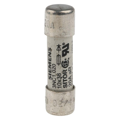Siemens 20A Cartridge Fuse, 10 x 38mm