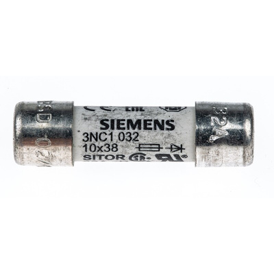 Siemens 32A Cartridge Fuse, 10 x 38mm