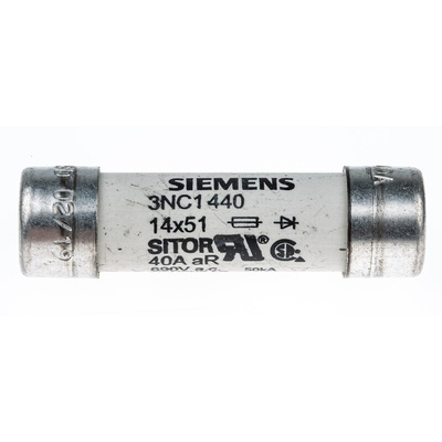 Siemens 40A Cartridge Fuse, 14 x 51mm