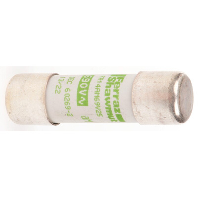 Mersen 25A Ceramic Cartridge Fuse, 14 x 51mm
