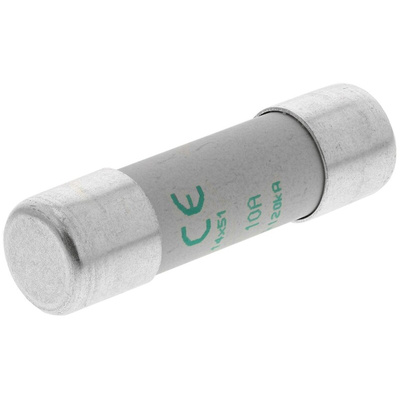 Mersen 10A Ceramic Cartridge Fuse, 14 x 51mm