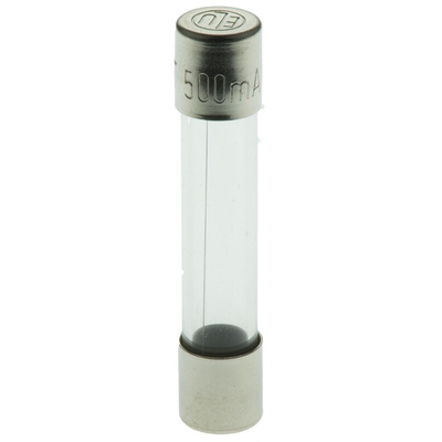 SIBA 500mA T Glass Cartridge Fuse, 6.3 x 32mm