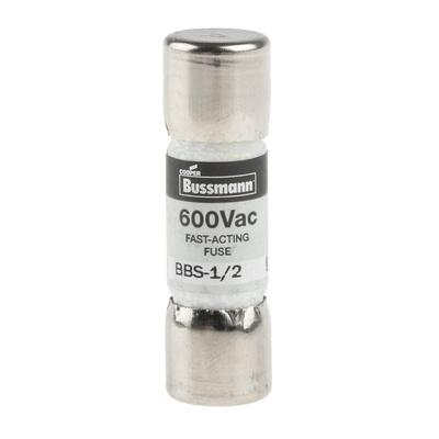 Eaton 500mA F Fibreglass Cartridge Fuse, 10 x 35mm