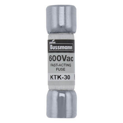 Eaton 30A F Melamine Cartridge Fuse, 10 x 38mm