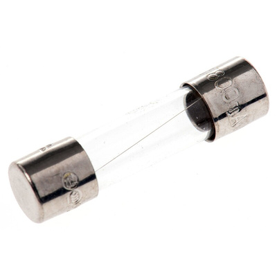 Eaton 800mA F Glass Cartridge Fuse, 5 x 20mm