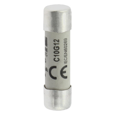 Eaton 12A Ceramic Cartridge Fuse, 10 x 38mm
