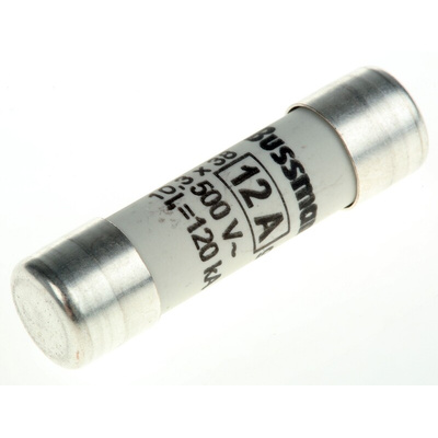 Eaton 12A Ceramic Cartridge Fuse, 10 x 38mm