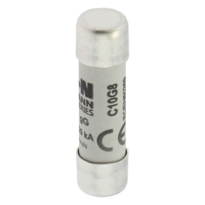 Eaton 8A Ceramic Cartridge Fuse, 10 x 38mm