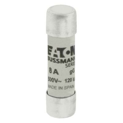 Eaton 8A Ceramic Cartridge Fuse, 10 x 38mm