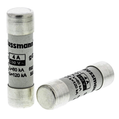 Eaton 4A Ceramic Cartridge Fuse, 14 x 51mm