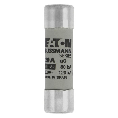 Eaton 20A Ceramic Cartridge Fuse, 14 x 51mm