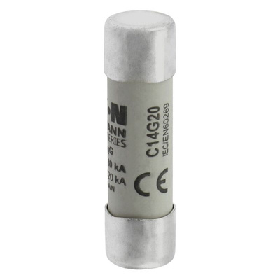 Eaton 20A Ceramic Cartridge Fuse, 14 x 51mm