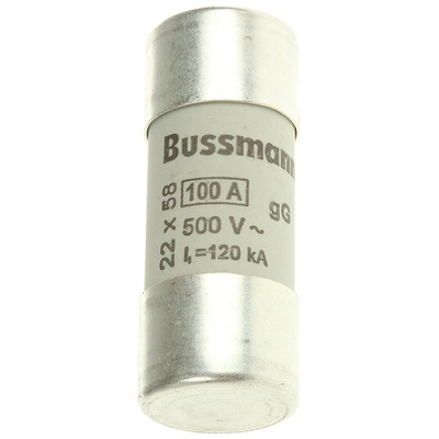 Eaton 100A Ceramic Cartridge Fuse, 22 x 58mm
