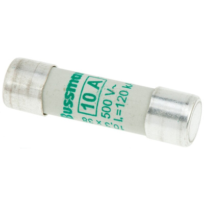 Eaton 10A Ceramic Cartridge Fuse, 10 x 38mm
