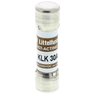 Littelfuse 30A F Melamine Cartridge Fuse, 10 x 38mm