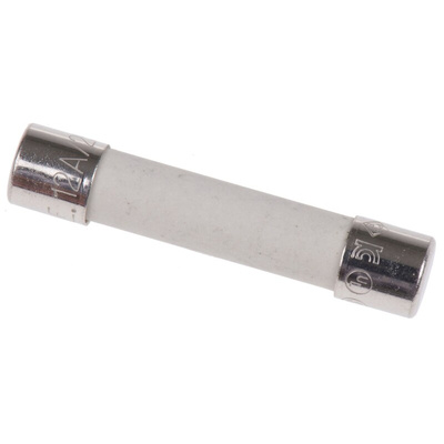 Littelfuse 12A F Ceramic Cartridge Fuse, 6.3 x 32mm