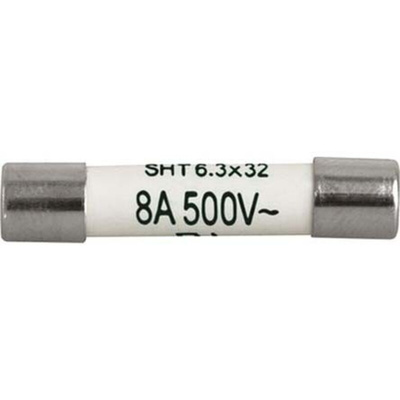 Schurter 8A T Ceramic Cartridge Fuse, 6.3 x 32mm