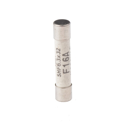 Schurter 1.6A F Ceramic Cartridge Fuse, 6.3 x 32mm