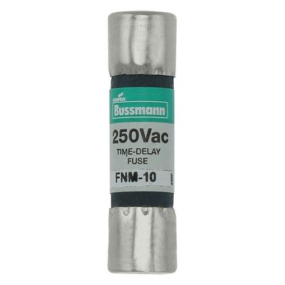 Eaton 10A T Melamine Cartridge Fuse, 10 x 38mm