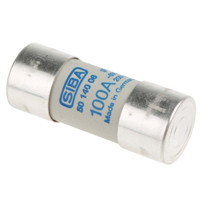 SIBA 100A Ceramic Cartridge Fuse, 22 x 58mm
