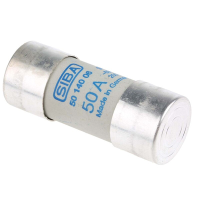 SIBA 50A Ceramic Cartridge Fuse, 22 x 58mm