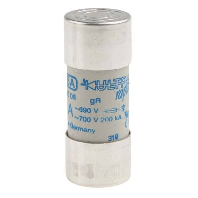 SIBA 80A Ceramic Cartridge Fuse, 22 x 58mm