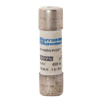 Mersen 12A FF Cartridge Fuse, 14 x 51mm