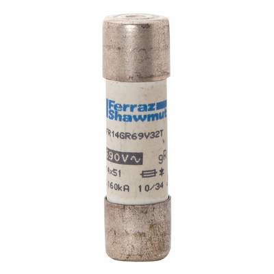 Mersen 32A FF Cartridge Fuse, 14 x 51mm