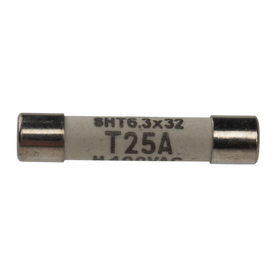 Schurter 25A T Ceramic Cartridge Fuse, 6.3 x 32mm