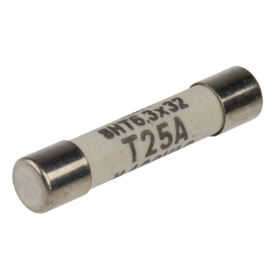 Schurter 25A T Ceramic Cartridge Fuse, 6.3 x 32mm