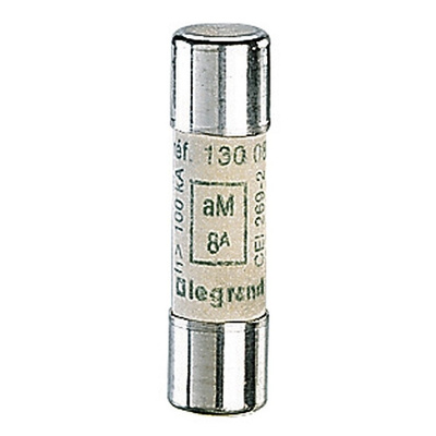 Legrand 8A Ceramic Cartridge Fuse, 10 x 38mm
