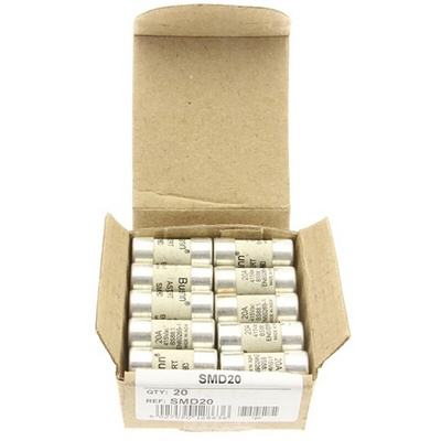 Eaton 20A Ceramic Cartridge Fuse, 13 x 29mm