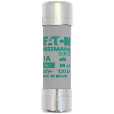 Eaton 1A Ceramic Cartridge Fuse, 14 x 51mm