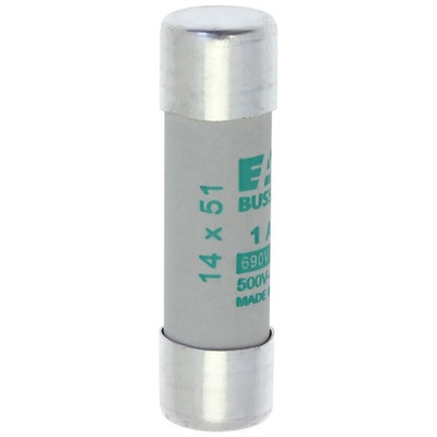 Eaton 1A Ceramic Cartridge Fuse, 14 x 51mm