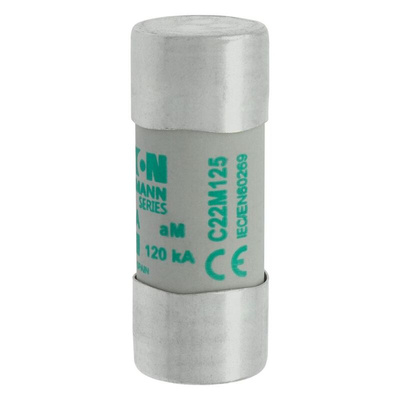 Eaton 125A Ceramic Cartridge Fuse, 22 x 58mm