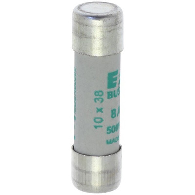 Eaton 8A Ceramic Cartridge Fuse, 10 x 38mm