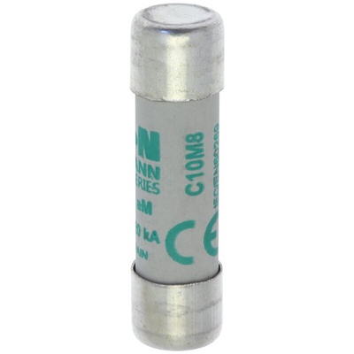 Eaton 8A Ceramic Cartridge Fuse, 10 x 38mm