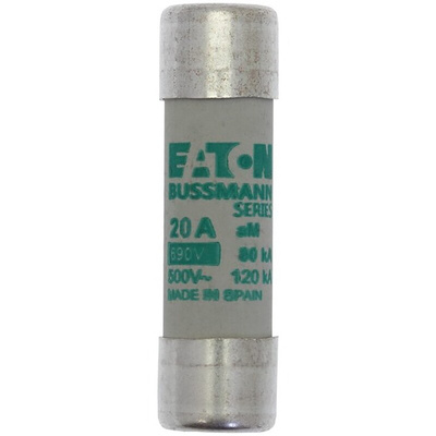 Eaton 20A Ceramic Cartridge Fuse, 14 x 51mm