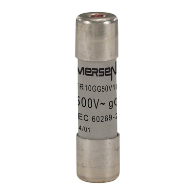 Mersen 10A Slow-Blow Ceramic Cartridge Fuse, 10 x 38mm