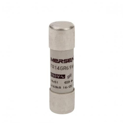 Mersen 63A Slow-Blow Ceramic Cartridge Fuse, 14 x 51mm