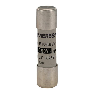 Mersen 1A Slow-Blow Ceramic Cartridge Fuse, 10 x 38mm