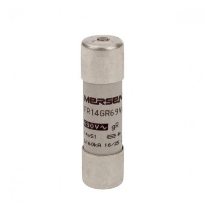 Mersen 50A Slow-Blow Ceramic Cartridge Fuse, 14 x 51mm