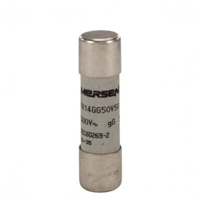 Mersen 50A Slow-Blow Ceramic Cartridge Fuse, 14 x 51mm