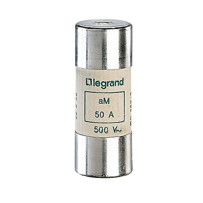 Legrand 50A M Ceramic Cartridge Fuse, 22.2 x 58mm
