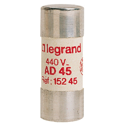 Legrand 45A Ceramic Cartridge Fuse, 22.2 x 58mm