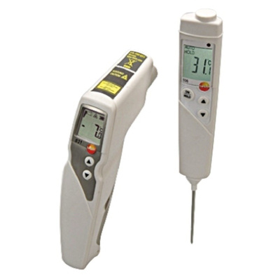 Testo Set with testo 831 and testo 106 Infrared Thermometer, Max Temperature +210°C, ±1.5 °C, Centigrade
