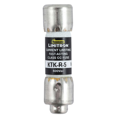 Eaton 5A F Melamine Cartridge Fuse, 10 x 38mm