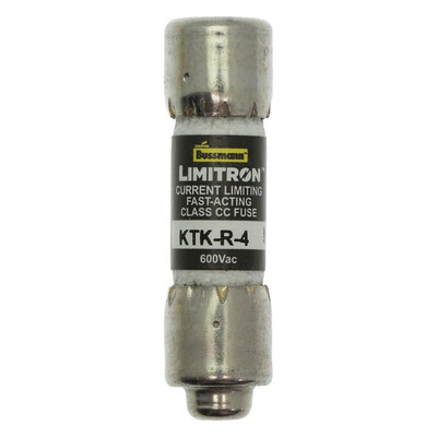 Eaton 4A F Melamine Cartridge Fuse, 10 x 38mm